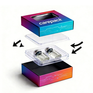 Boîtes rigides d'emballage pour suppléments de peptides, flacons de peptides de 2 ml et 3 ml avec étui de maintien en plastique - Product Image 4
