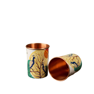 Vaso de Cobre Sublimado con Diseño Floral Vintage, Estilo Moscow Mule, con Vaso para Chupitos y Medidor, Apto para Lavavajillas - Product Image 1