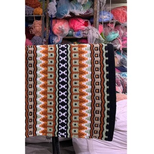 ชุดเสื้อเชิ้ต Western Wool Show พร้อมแผ่นรองอานม้าลาย Navajo สีเบจ ดำ ส้ม  ใส่สบาย ทนทาน สำหรับกีฬาขี่ม้า - Product Image 2
