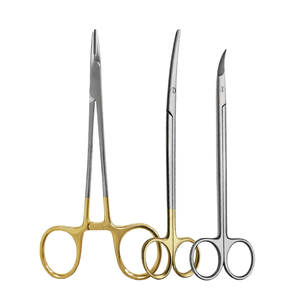 Ensemble de 6 instruments de microchirurgie en acier inoxydable, ciseaux chirurgicaux manuels, pinces, porte-aiguilles pour la chirurgie générale, hôpital - Product Image 2
