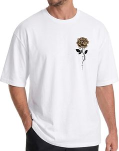 เสื้อยืดโอเวอร์ไซส์ผ้าฝ้ายแท้ 100% น้ำหนัก 220 กรัม พิมพ์ลายตามสั่งที่ไหล่ สไตล์ฮิปฮอป ไซส์พลัส ผ้าฝ้ายแท้ 100% ทรงบ็อกซี่ สำหรับผู้ชาย - Product Image 3