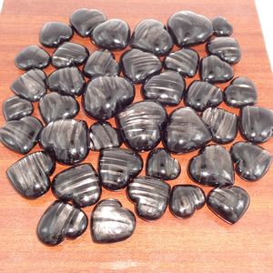 Cristal de Hipersteno Natural, Corazón Grabado, Pulido a Mano, Gema Oscura de Lujo para Meditación, Reiki, Sanación Energética de Chakras, Decoración - Product Image 6