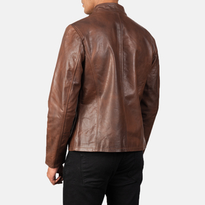 Latest Turn Down Collar Zipper up PU Leather Motorcycle <b>Slim</b> <b>Fit</b> Autumn Men <b>Jacket</b> Sehe Fashion <b>jacket</b> for men - Product Image 5