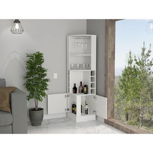 Mueble Bar Seattle para Ocho Botellas con Estantes Abiertos Grandes y Dos Compartimentos - Product Image 5