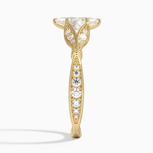 Bague en or classique style diamant avec pierre étincelante, élégante bague de fiançailles et de mariage pour femme - Product Image 2