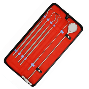 ชุดเครื่องมือขูดหินปูนฟันม้า 6 ชิ้น ชุดอุปกรณ์สัตวแพทย์ ผลิตจากเหล็กกล้าไร้สนิมเยอรมัน ด้ามจับยาว - Product Image 4