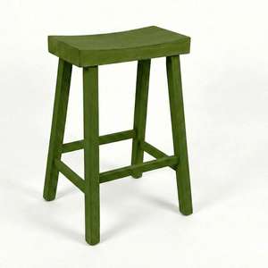 Tabouret de bar haut en bois d'hévéa massif, rond, moderne, minimaliste, mobilier de maison durable et léger - Product Image 1