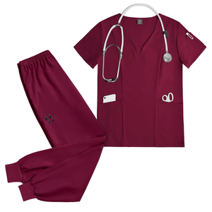 Wholesale Women Medical Scrub <b>Set</b> V-neck Nurse Uniform Hospital <b>Doctor</b> Dental Spa Wear Quick Dry Breathable Professional Suit - Product Image 4