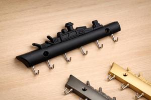 Colgador de Pared de Madera Estilo Barco Náutico con Ganchos de Ancla para Decoración del Hogar, Diseño de Ancla Marina, Perchero de Pared de Madera con Forma de Barco - Product Image 3