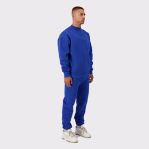 Conjunto de chándal de forro polar grueso personalizado para hombre con logotipo personalizado, ropa de invierno, sudaderas teñidas lisas. - Product Image 2