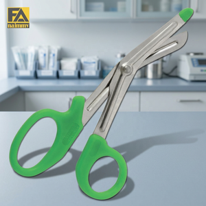 Ciseaux chirurgicaux à manche vert en acier inoxydable, instrument médical manuel pour utilisation en chirurgie - Product Image 2
