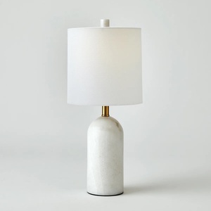 Minimalist Marble <b>Console</b> Lamp With Smooth Sculptural Design Soft Warm Illumination And Designer Inspired Charm - Product Image 4