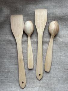 Cuillères en bois imprimées de fleurs, lot de 4, manche artisanal, cuillères à thé et à sucre, meilleure qualité, pour la maison et la cuisine, en provenance d'Inde - Product Image 2