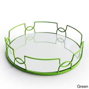 Table d'appoint en aluminium avec miroir, plateau moderne pour la maison, la chambre, la salle d'hôtes, le salon, le restaurant et le bar - Product Image 5