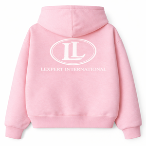 เสื้อฮู้ดครอปแขนยาวผ้าฝ้ายสำหรับผู้หญิง สไตล์สตรีทแวร์ มีฮู้ด ปักโลโก้ด้านหน้า ปลายแขนและชายเสื้อแบบริบ - Product Image 2