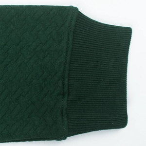 Sweat-shirt à capuche zippé vert foncé pour femme, manches longues, couleur unie, tricoté, décontracté, respirant, pour l'automne - Product Image 5