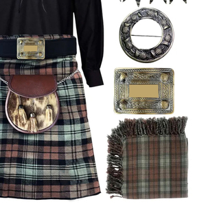 Ensemble de kilt écossais pour homme, 12 pièces, motif Argyle, en laine noire, taille personnalisée, logo personnalisé, emballage personnalisé - Product Image 4
