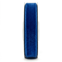 Ruban en velours bleu royal simple face de 15 mm, polyester, vente en gros, emballage de cadeaux de luxe, nœuds, décoration de vêtements, rouleau de 50 yards, personnalisable