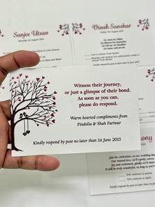 Tarjetas de Boda de Diseño Personalizado, Invitaciones de Lujo con Estampado en Relieve, Papelería Artesanal en Rollo, Exportador Mayorista - Product Image 3