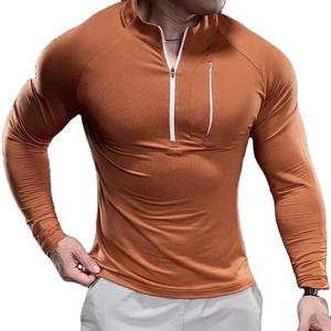 New <b>Men's</b> Sports <b>Gym</b> Fitness <b>Tops</b> Running Training Clothes Round Neck Quick-drying Breathable <b>Long</b>-<b>sleeved</b> T-shirt Autumn - Product Image 1