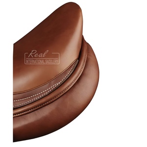 Silla de Doma Inglesa de Cuero 100% Puro y Duradero con Arco de Madera para Carreras de Caballos y Deportes, Equipo Elegante - Product Image 4