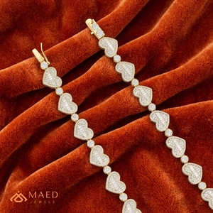 Collier à maillons en forme de cœur en moissanite plaqué or 18 carats, bijoux de mode, pendentif élégant et classique pour femmes et hommes, style New York City - Product Image 5