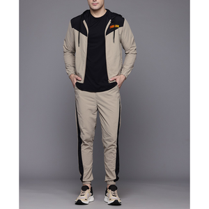 High Quality Men's Lightweight 100% Organic Cotton Windbreaker Tracksuit Quickdry Breathable Hooded Customised Logo Plus Size - Product Image 1
