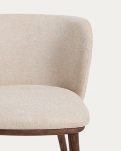 Contemporary Teak Wood <b>Dining</b> <b>Chair</b> with Curved Armrest Design – Comfortable Upholstered <b>Chair</b> for <b>Dining</b>, Cafe & Hospitality - Product Image 3
