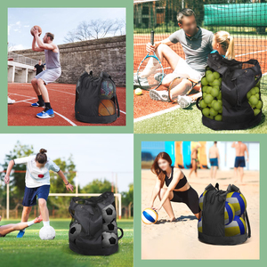 Sac de transport professionnel pour ballon de basketball, support robuste pour ballon de football avec bandoulière, organisateur durable pour équipement sportif d'extérieur - Product Image 6