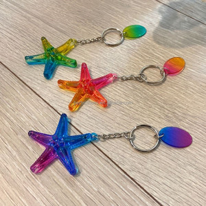 Porte-clés personnalisé 3D - Breloques de sac en forme d'étoile de mer, porte-clés souvenir - Product Image 6