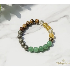Pulsera de pirita natural hecha a mano al por mayor, con cuentas, imán de la fortuna, pulsera de cristal curativo en forma de corazón de la India para fiestas - Product Image 5