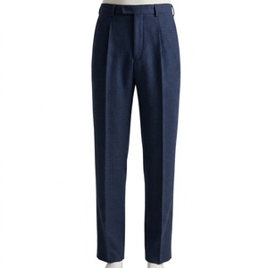 Mens <b>Wool</b> Blend Corduroy Dress <b>Pants</b> Slim Fit Formal Office Trousers Mid Waist Business Casual Straight Leg Breathable Quick Dry - Product Image 3