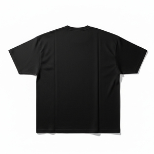 T-shirt long oversize en polyester tricoté épais, style streetwear, avec broderie personnalisée, délavage vintage, épaules tombantes, respirant - Product Image 2