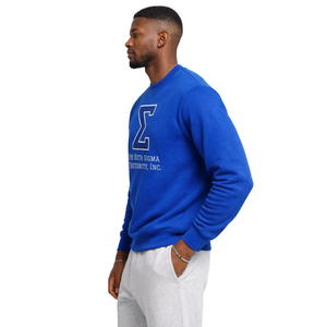 Sweat-shirt en chenille Phi Beta Sigma Big Sigma bleu royal pour homme, tissu de qualité supérieure, coupe confortable, vêtements décontractés de la fraternité grecque - Product Image 3