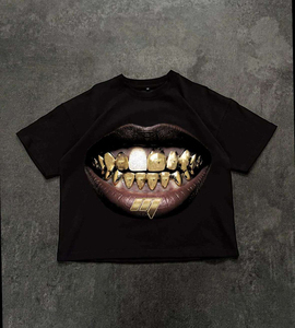 เสื้อยืดโอเวอร์ไซส์ ผ้าหนา 100% คอตตอน สตรีทแวร์ ลายพิมพ์วินเทจ ไซส์พลัส - Product Image 3