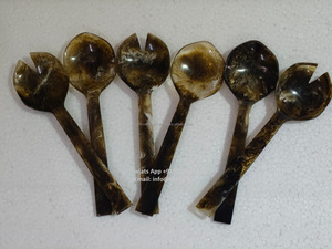 Juego de cubiertos de resina de alta calidad, mango de madera de resina, cubiertos de resina de menta, utensilios de cocina, vajilla, cuchara para ensalada Spork - Product Image 4