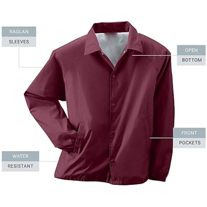 OEM Men Outdoor Nylon Jacket Waterproof Windbreaker Lightweight Hooded Sportswear Custom Logo <b>Covered</b> <b>Button</b> Jacket - Product Image 3