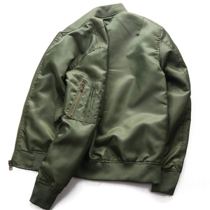 Chaqueta Bomber de Nailon Verde Oliva para Hombre, Diseño 2026, Cuello Alto, Cierre de Cremallera, Resistente al Viento, Estilo Casual - Product Image 3