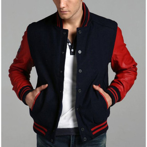 OEM Custom Logo Embroidery Chenille Patches <b>Leather</b> Sleeve Baseball <b>Jacket</b> Varsity <b>Jacket</b> for <b>Men</b> Winter Street Wear - Product Image 3