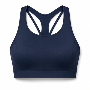 Sujetador deportivo ajustable negro talla grande 2026 con abertura frontal y espalda con orificio, liso y de alta elasticidad para fitness de mujer adulta - Product Image 6