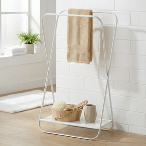 OEM VENTA Organizador Taiwán almacenamiento en el hogar Fabricante de muebles MIT DIY Artículos para el hogar Independiente BAÑO Toallero con estante de metal - Product Image 1