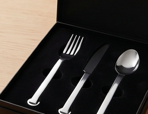 Ensemble de couverts minimalistes en acier inoxydable, fourchette, couteau, cuillère, finition miroir haute brillance, compatible lave-vaisselle, pour la restauration et la cuisine - Product Image 6