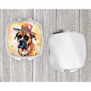 Boxer Hippie Dawg Compact Travel Makeup <b>Mirror</b> Women's Handheld Folding <b>Pocket</b> Decorative <b>Mirror</b> Gift for Girls - Product Image 4