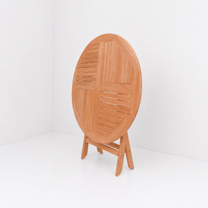 Teak <b>Folding</b> <b>Table</b> Outdoor Round Wooden <b>Garden</b> Patio Bistro <b>Table</b> for Restaurants Cafes Resorts Hotels and Home Terrace Use - Product Image 2
