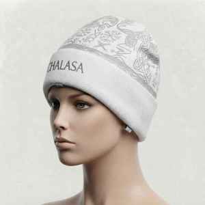 CHALASA SPORTS Unisex Classic Solid 100% <b>Wool</b> Embroidery Knit <b>Beanie</b> Warm Turn Brim Fall Winter Outdoor Party Hat OEM Wholesale - Product Image 4