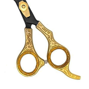 Ciseaux de barbier professionnels 6,5 pouces Or Noir Ciseaux de coiffure de salon Grade A+ Acier inoxydable 4Cr13 Pour droitiers - Product Image 3