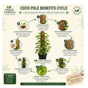 Poteau en coco naturel de 3 pieds (36 pouces) en fibre de coco pour plantes grimpantes - Product Image 6