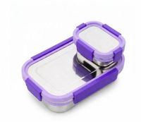 Boîte à lunch rectangulaire en acier inoxydable de haute qualité, étanche, 900 ml, grande capacité, facile à nettoyer, pour l'organisation des repas quotidiens