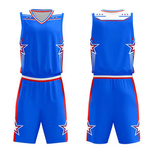 Maillots de basket imprimés en gros, grandes tailles, avec broderie du numéro d'équipe, uniformes respirants pour hommes - Product Image 5