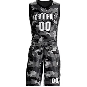 Uniforme de baloncesto deportivo unisex personalizado, pantalones cortos de baloncesto de talla grande con jersey transpirable y uniforme estampado. - Product Image 4